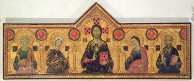 The Redeemer, Virgin and Saints by Jacopo di Meliore